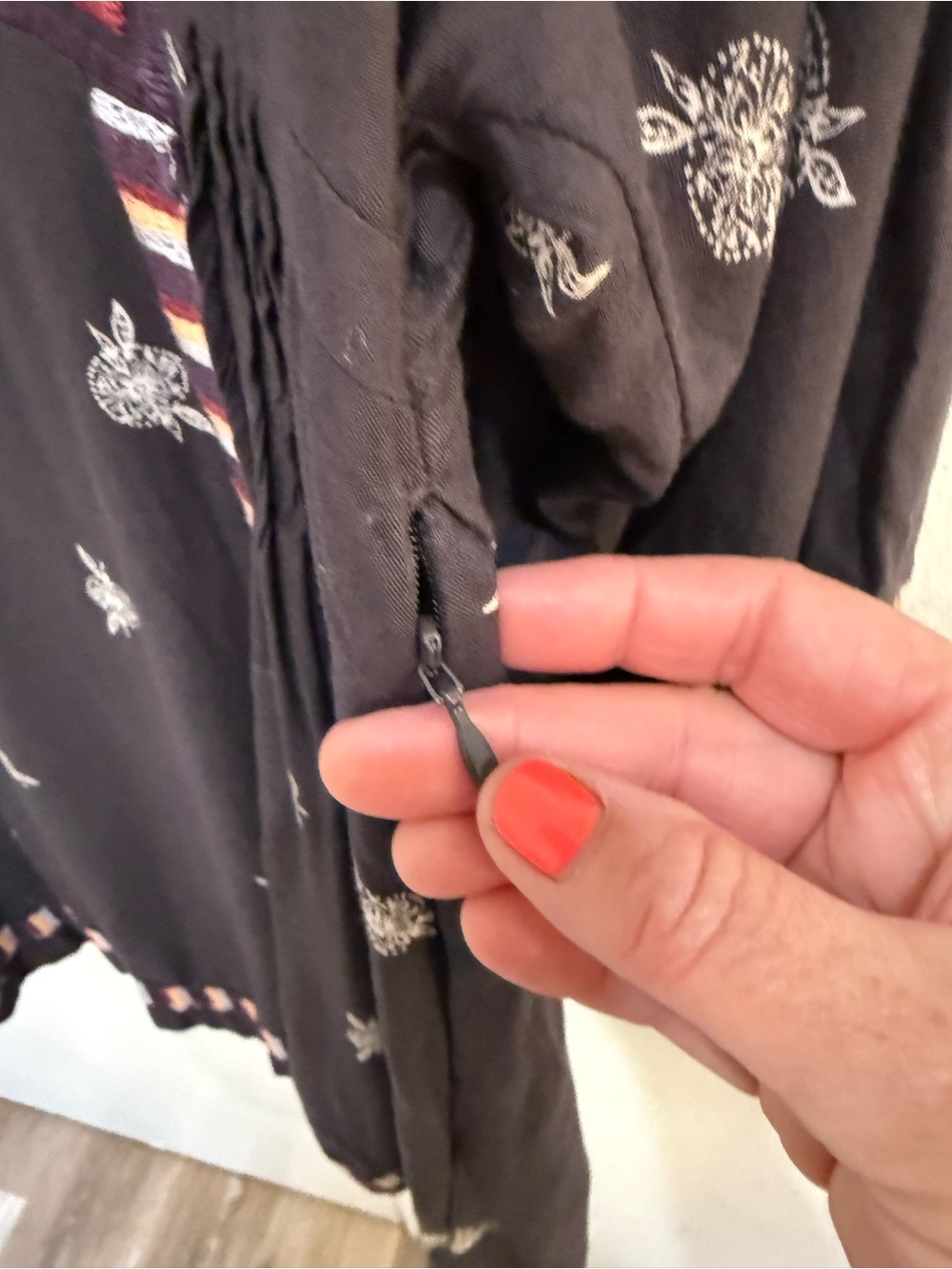 Free People Embroidered V-Neck Mini Dress - Picture 6 of 8